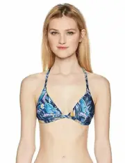 Rip Curl Junior's Tropic Tribe Fixed Tri Bikini Top, Navy, X-Large, MSRP $49.95