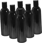 HONITANO 6Pcs Portable Travel Bottles Press Type Lid Leak Cosmetic Containers for Shampoo and Lotion Black Travel Toiletries for and Refill