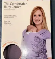 Moby Wrap The Comfortable Rebersible Baby Carrier - Purple Tulip - One Size