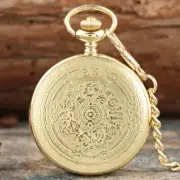 Antique Quartz Pocket Watch Full Hunter Shield Case Analog Fob Watches Gift Xmas