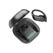 Wireless Earphone Bluetooth 5.0 Stereo Sport Headphones Case Waterproof Ear Hook Headsets black