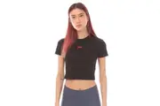Hugo Womens/Ladies Delusia_1 Cropped T-Shirt (Black) - UTGT120