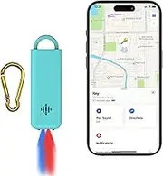 6-in-1 Safety Alarm Keychain with GPS Location (iOS Only, Android Not Supported), Position Lover Elderly Kids, Key Finder, Item Anti-Lost, Mini Flashlight, 130dB Siren, Works with Apple Find My