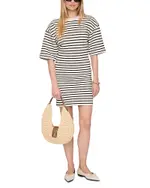 Anine Bing Mona Striped French Terry Dress