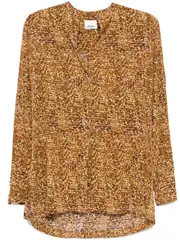 [Isabel Marant] Isabel Marant-Blusa Sima In Seta Con Stampa Mosaico-Donna 36 FR