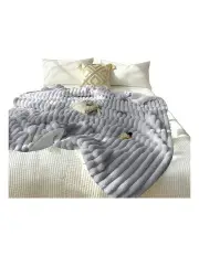 [SOGA] Premium Milk Velvet Throw in Grey