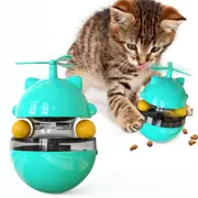 Portable Cat Whirlwind Tumbler With Food Dispenser Turquoise