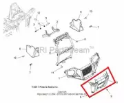 NEW OEM POLARIS HAWKEYE SPORTSMAN 400 HO RADIATOR ACCESS COVER PANEL BLACK
