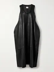[KHAITE] KHAITE - Coli Leather Midi Dress - Black - US8 US 8 Black