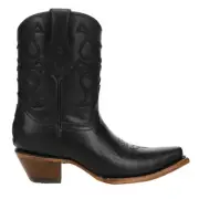 Corral Boots Black Embroidery Snip Toe Cowboy Booties Womens Black Casual Boots