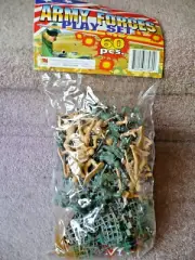 Army Forces Plastic Play Set, 60 Pcs. Toy Major, New in Bag