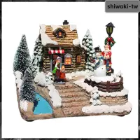 在飛比找蝦皮商城精選優惠-[ShiwakiTW] 聖誕雪屋雪人、聖誕老人、娃娃雕像微型