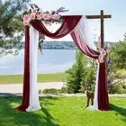 2.3ft*18ft Curtain 70*550cm Accessories Arch Fabric Bridal Chiffon Decoration