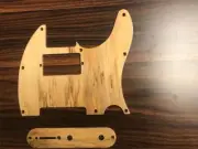 Spalted Maple wood PICKGUARD & CONTROL PLATE FOR TELECASTER GUITAR