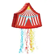 Pull String Circus Pinata for Carnival Theme Party Decorations, 16.5x3.0x13.1 in
