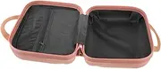 [FRCOLOR] Portable Hard Shell Makeup Case with Handle Stylish Travel Cosmetic Suitcase for Women Multi Compartment Storage for Business Vacation Leisure User Friendly Design