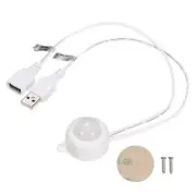 DC 5-24V 2A PIR Motion Sensor Switch Activated LED Lights with USB Cable White
