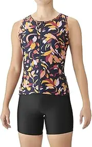 [arena] FLA-2924WE Women's Fitness Swimsuit, Large Color Snap Separates (Insert Fit Pad)
