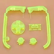 Plastic DPads Power ON Off Buttons for Gameboy Advance A B L R Buttons Frame GBA Buttons (Clear Yellow)