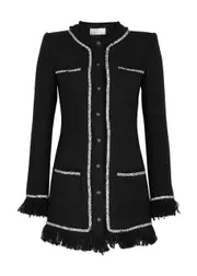 Giuseppe DI Morabito Crystal-embellished Tweed Mini Dress - Black - 42 (UK10 / S) 42 (UK10 / S)