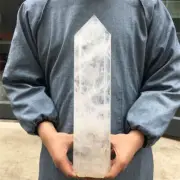 3.25kg Natural clear quartz obelisk quartz crystal point wand tower healing