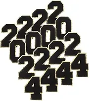 SEWACC 4pcs Number Patches for Clothing Repair and Decoration Embroidered Badges for Garment Suitable for Jackets Jeans and Bags