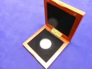 Cherry Finished Display Case & A18 Airtite Coin Capsule for 1/10 oz China Panda