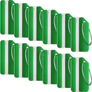 [Weewooday] 12 Pieces Luggage Tags Business Card Holder Aluminum Metal Travel ID Bag Tag for Suitcases Travel Luggage Baggage Identifier (Green)