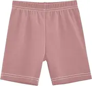 [RPLIFE] Girls Cotton Spandex Bike Shorts Old Rose Print Lined Toddler Under Dress Summer Outfits, 4-10 Years, Old Rose, 10 Years