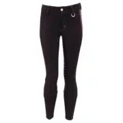 BR Kids breeches Moon black fabric with silicone pressure leg closure elastic
