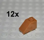 LEGO PARTS - 12X MEDIUM NOUGAT ROOF SLOPE BRICKS 1x2 STUDS BLOCKS 3040
