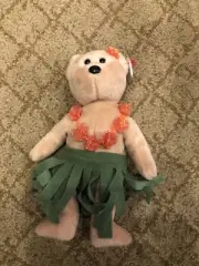 Ty Beanie Baby - ALANA the Hula Bear (8.5 Inch) NEW with TAGS, UNIQUE EXTRA TAG