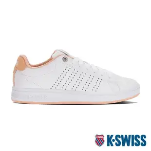 【K-SWISS】時尚運動鞋 Court Casper III-女-白/蜜桃橘(98449-944)