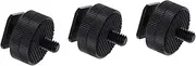 LIFKICH Professional Camera Mount Kit 3 Pcs Cold Shoe Mount Tripod Adapter Flash Holder for 1/4 Inch Screw Easy to Install