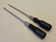 NOS - (2) STANLEY #66-456 & #4595 - 6” WOOD HANDLE SCREWDRIVERS - U.S.A. - NEW
