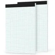 Graph Paper Pad 8.5 x 11, 2 Pack, 4x4 Graph Ruled, Grid Paper Pad 8-1/2" x 11...