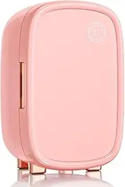 MegLob 12L Mini Fridge, Compact Beauty Cosmetics, Skin Care Products, Perfume, Lipstick, Beauty Refrigerator, Smart Constant Temperature Beauty Storage Box - Digital Display Temperature,Pink