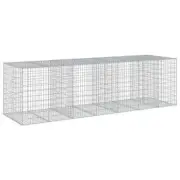 Gabion Basket with Cover 350x100x100cm Iron Wire Wall Cage Fence Fencing