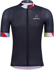 [CEROTIPOLAR] Ceroti | Custom Apparel Service | 【PRO Level】 Men's Cool Summer Cycling Jersey, Wicking Bike Jersey with Italian PRO Fabric, Bicycle Shirt with 3 Rear Pockets, High Breathable & Fast Dry
