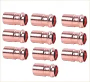 EZ-FLUID 1" x 1/2" Copper Press Bushing Reducer Coupling ProPress Fitting (10)