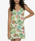 PilyQ Pq Tulum Harlow Tropical Print Slip Dress Swim Coverup $88