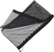 YARNOW Bird Cage Birdcage Midge Net Splash- Cage Carrier Guinea Pig Cage Liner Budgie Liners Deterrent Millet Netting Seed Catcher Bird Nest Outdoors Feeder Nylon Mesh Black