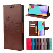 For Samsung Galaxy A53 5G Case, Cute Butterfly PU Leather Wallet Cover, Brown