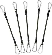 GOOHOCHY 5Pcs Heavy Duty Bungee Cords with Carabiner Hooks Elastic Packing Straps for Securing Luggage Tents and Camping Gear Durable and Easy to Use