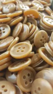 Camel Buttons, 4 Hole Sewing/Crafts Buttons 15mm - 24 Pieces (052)