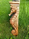 Wooden corbel Seahorse shelf Carved bracket Fireplace surround Cabinet Bracket