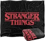 Stranger Things Logo Silky Touch Super Soft Throw Blanket 152 x 127 cm