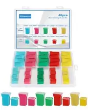 40pcs Car Micro Cartridge Fuses Automotive Jcase Fuses Assortment Kit Low Profil