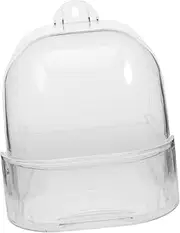 Abaodam Box Transparent Bird Bath Bowl with Compact Shower Accessory for Parrots Canaries and Budgerigars Durable Material for Easy Cleaning and Use