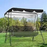 Swing Chair Canopy Replacement, Replacement Canopy for Swing 3 Seater Patio Canopy Swing Cover Universal Waterproof Dust-Proof for Outdoor Swing Chair Awning